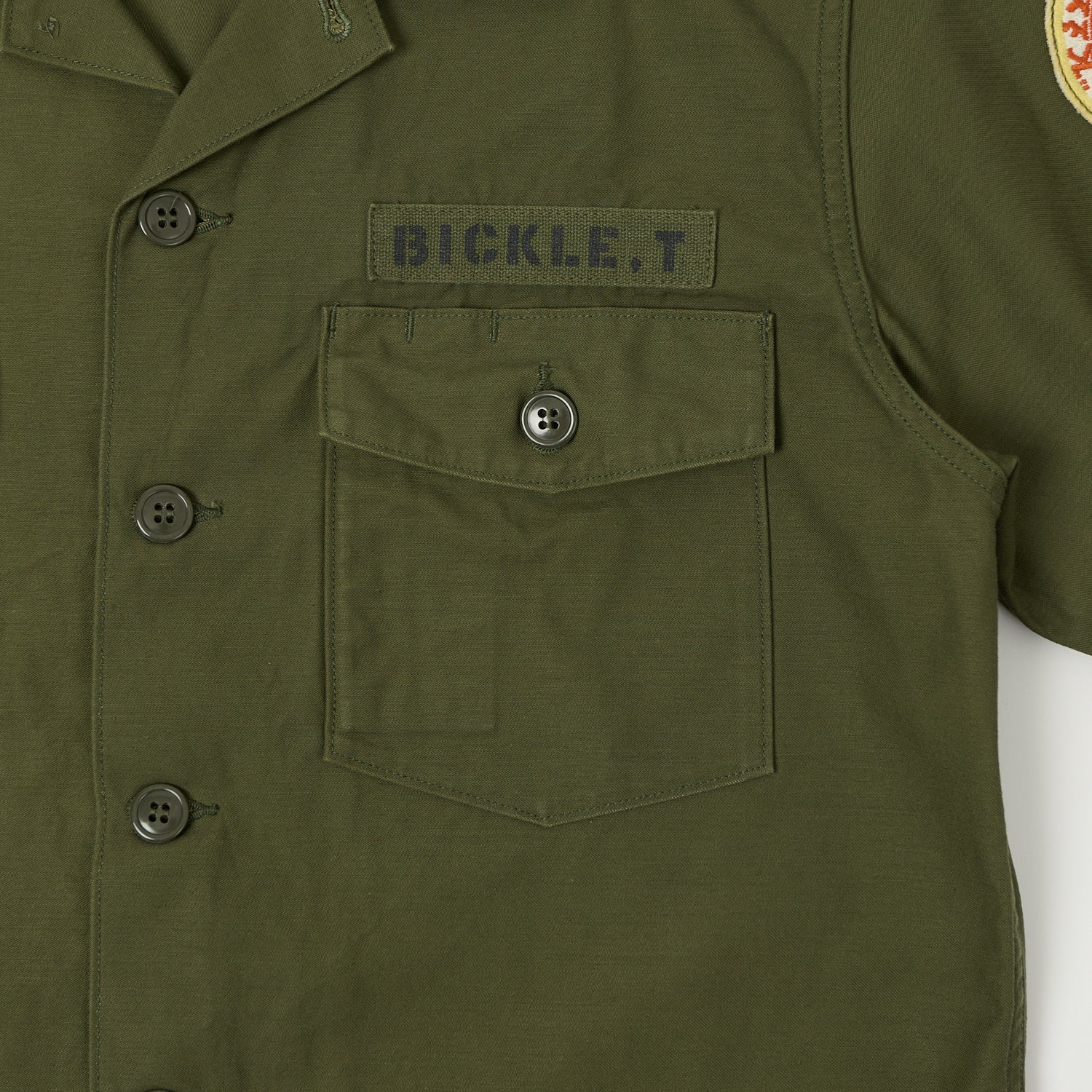 TOYS McCOY 'King Kong Company' OG-107 Cotton Sateen Shirt - Olive - Image 3