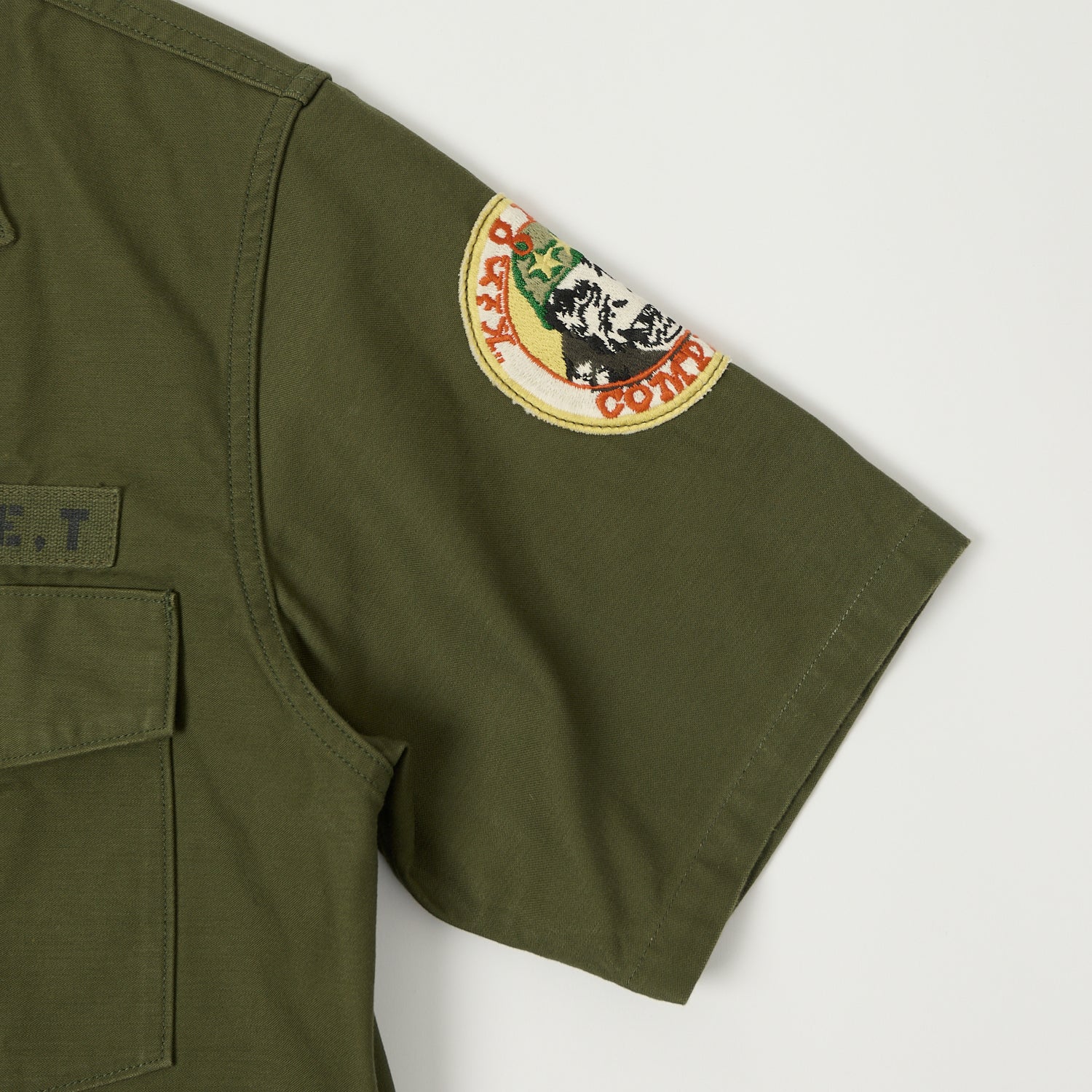 TOYS McCOY 'King Kong Company' OG-107 Cotton Sateen Shirt - Olive - Image 4