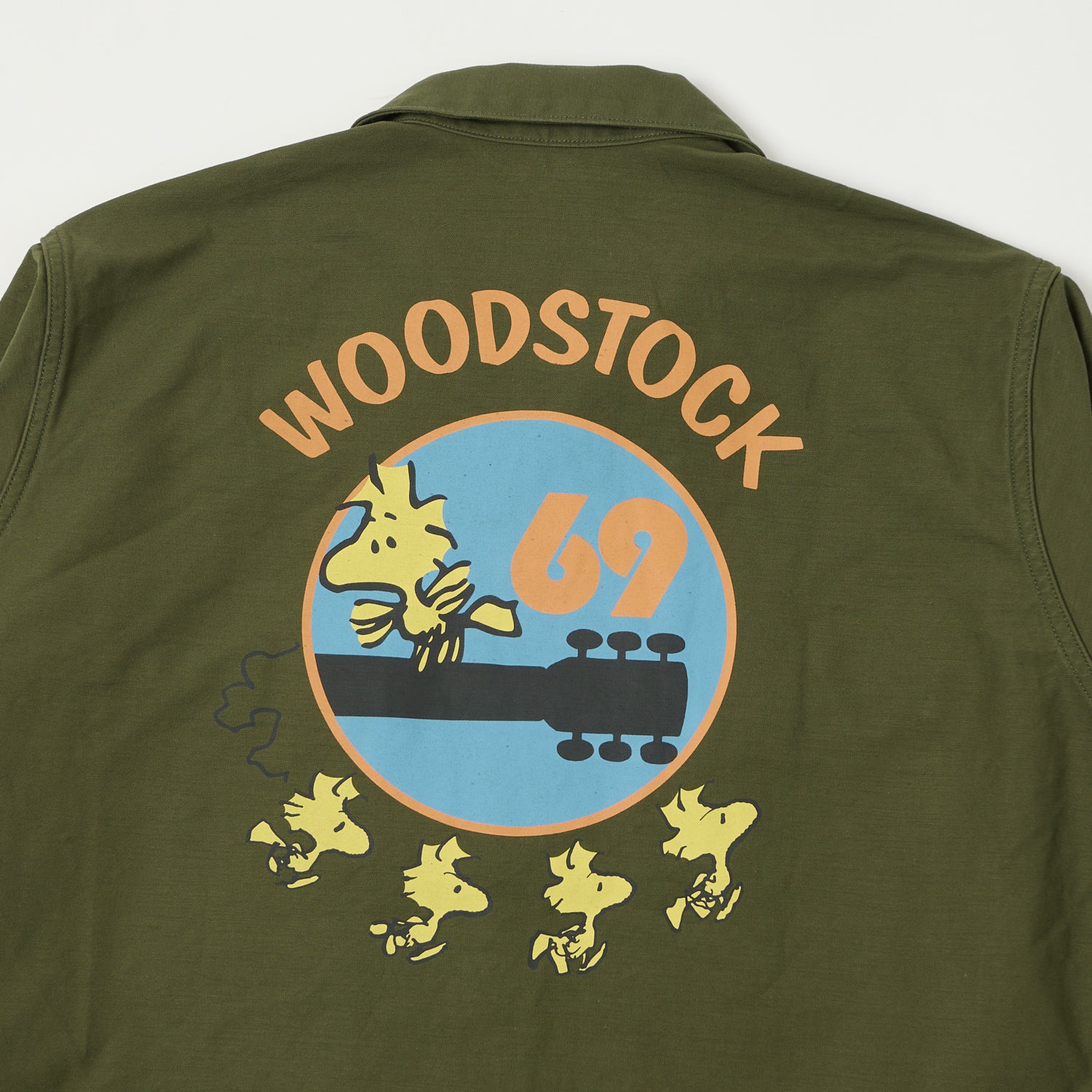 TOYS McCOY Snoopy 'Woodstock 69' OG-107 Cotton Sateen Shirt - Olive - Image 3