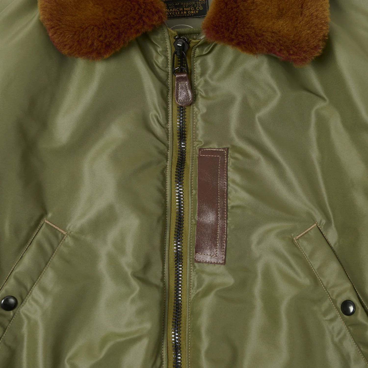 TOYS McCOY 'Type B-15C' Nylon Flight Jacket - Olive - Image 6