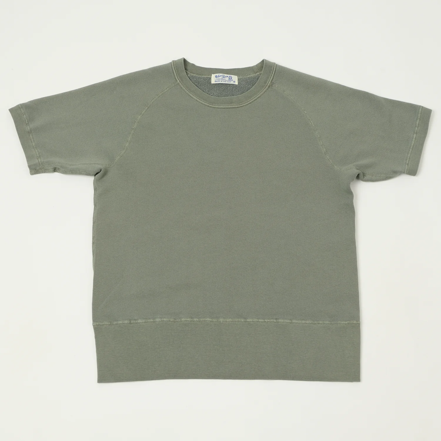 Velva Sheen Short Freedom Sleeve Sweat - Olive/Grey