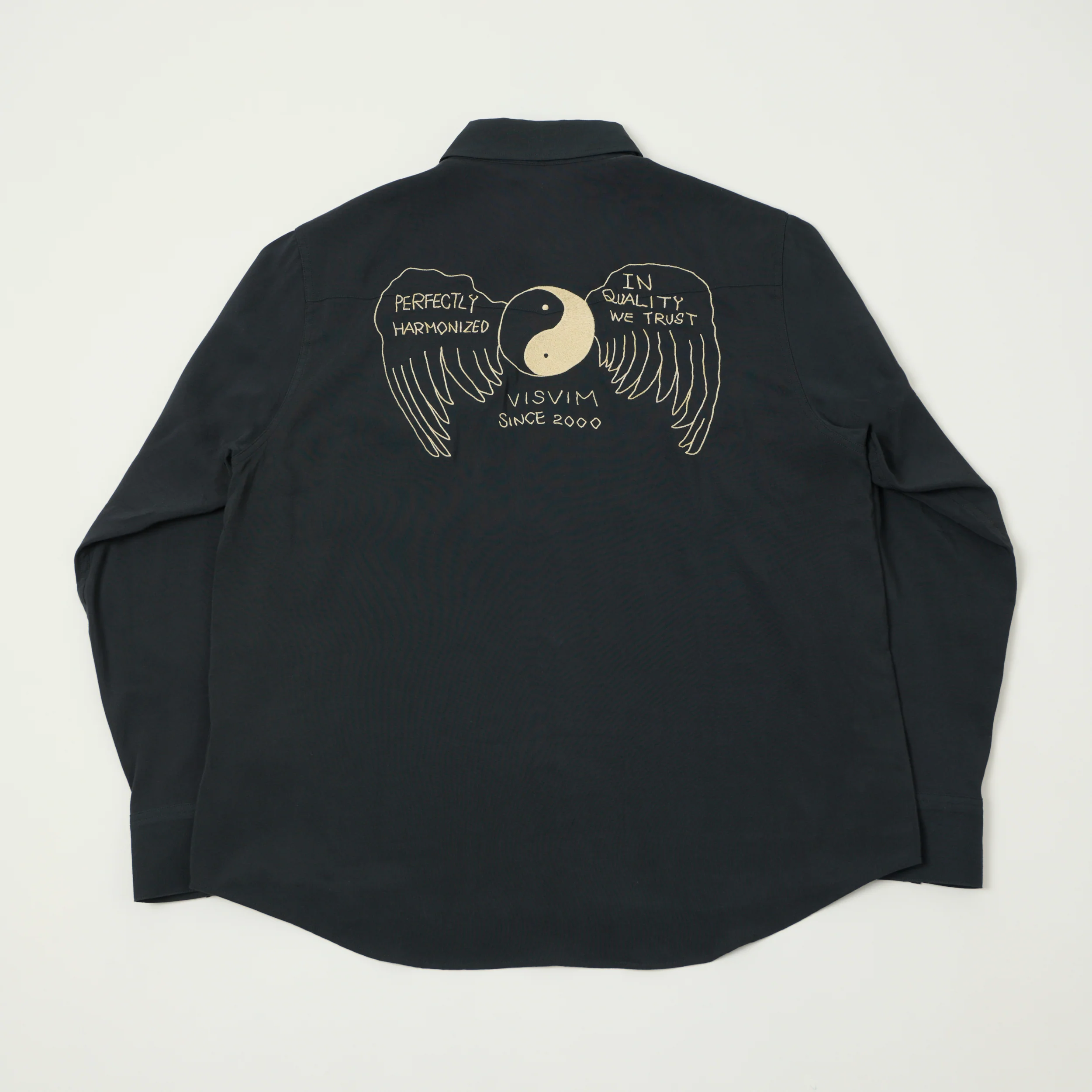 visvim 'Four Corners' Embroidered Rayon Western Shirt - Black - Image 8
