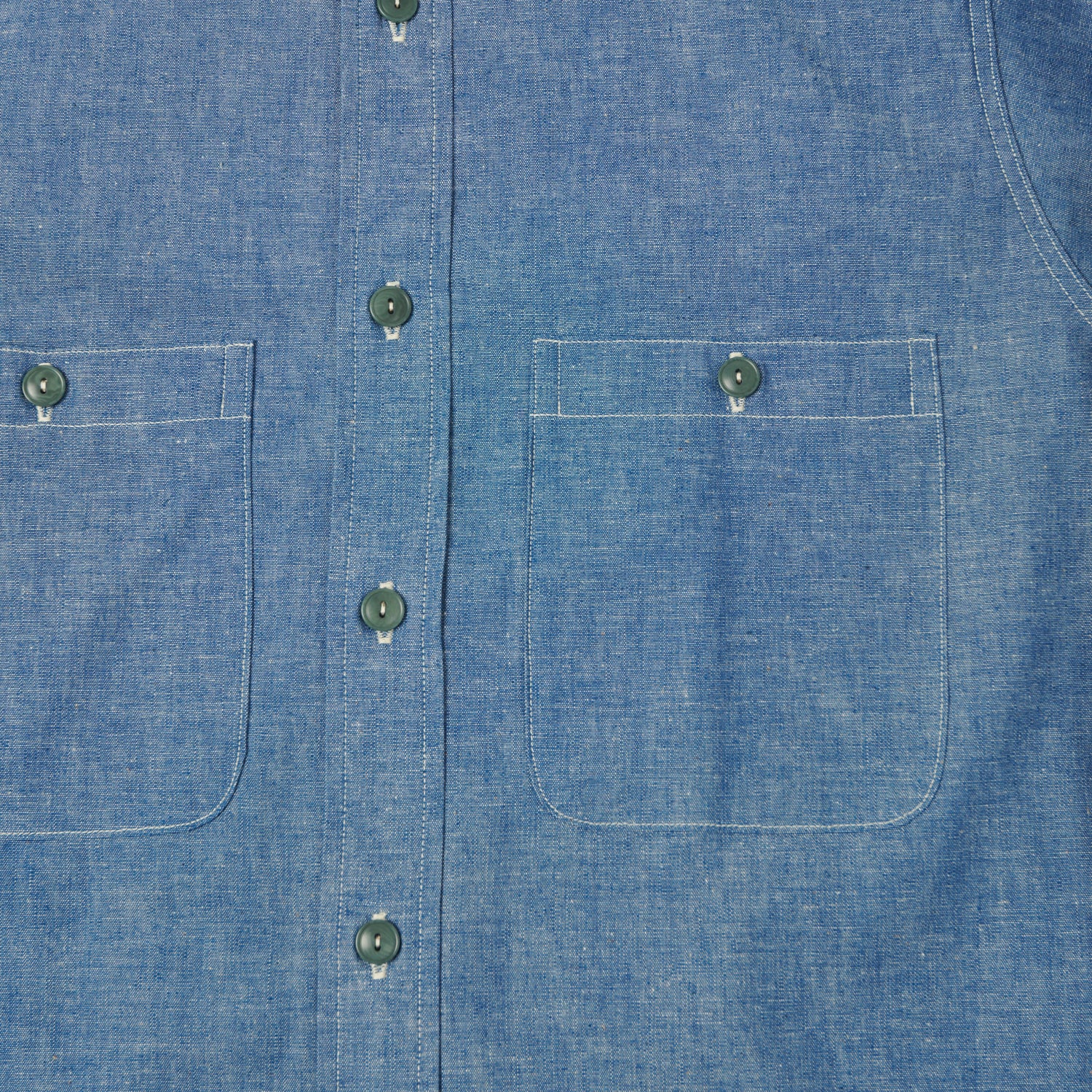 Warehouse & Co 3044 Duck Digger U.S. Navy Chambray Shirt - Sax - Image 4
