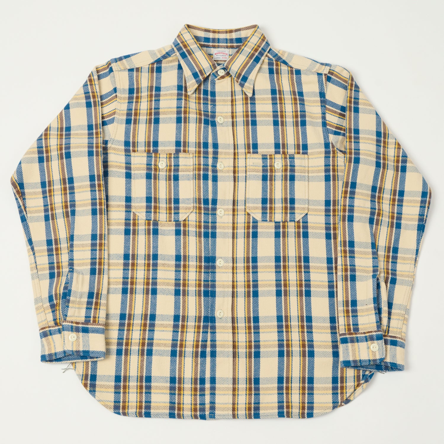 Warehouse & Co 3104 Plaid Flannel Shirt - Blue/Yellow