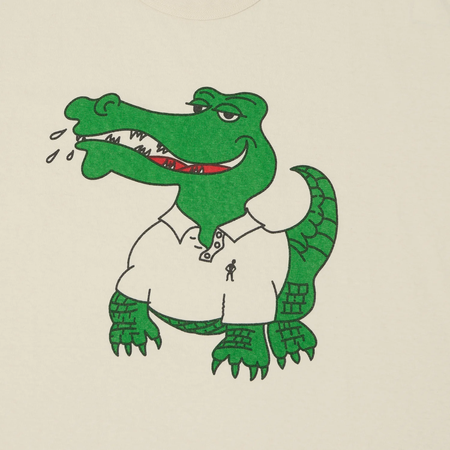 Warehouse & Co 4064 'Crocodile' T-Shirt - Cream - Image 3