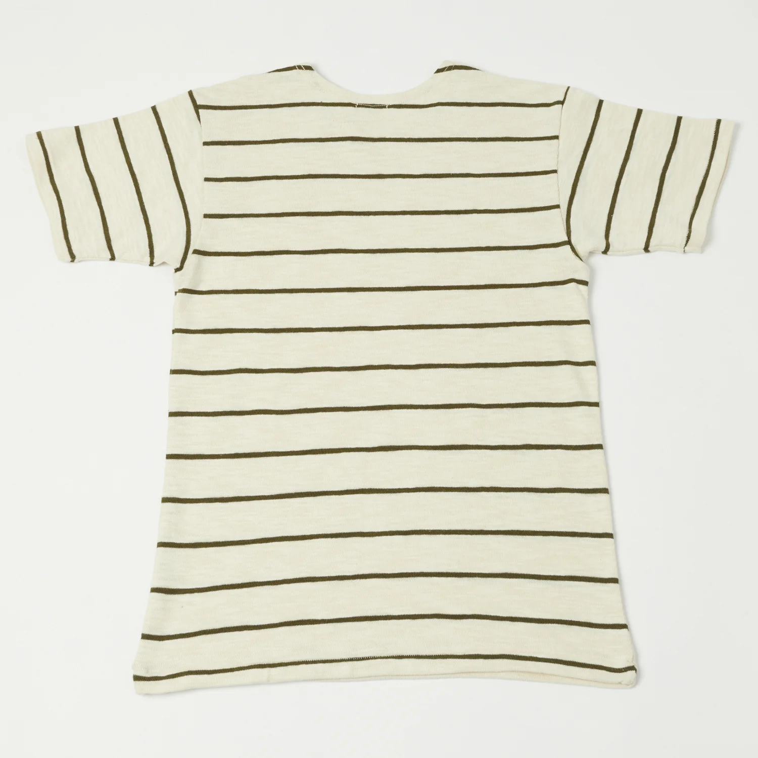 Warehouse & Co 4087 Duck Digger Stripe T-Shirt - Off White/Green - Image 3