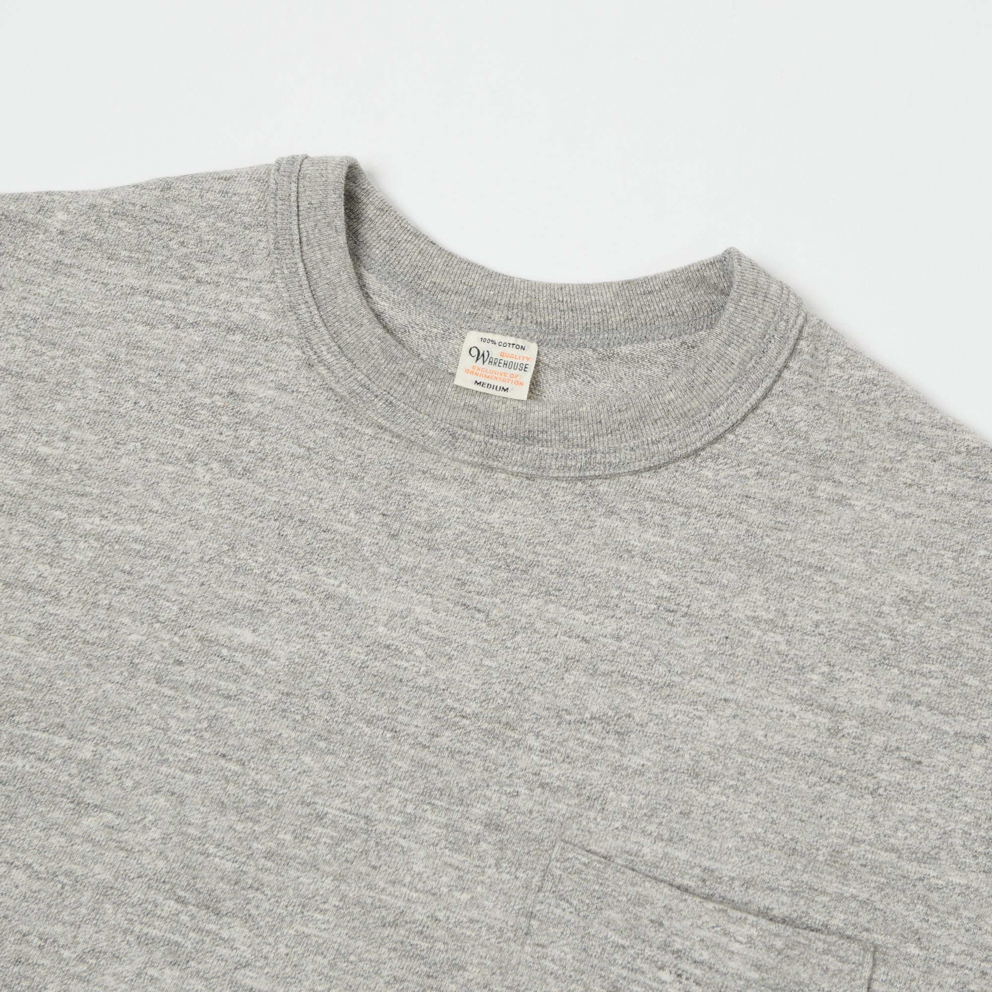Warehouse & Co 4601 Pocket T-Shirt - Heather Grey - Image 3