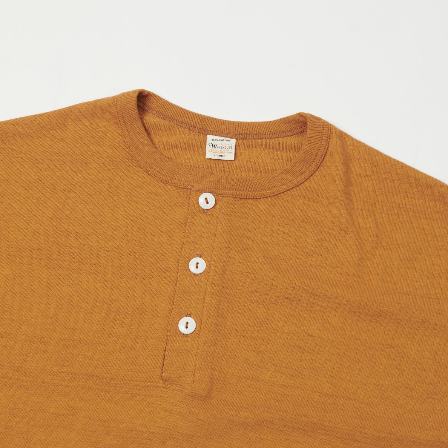 Warehouse & Co 4601 Henley T-Shirt - Dark Orange - Image 2