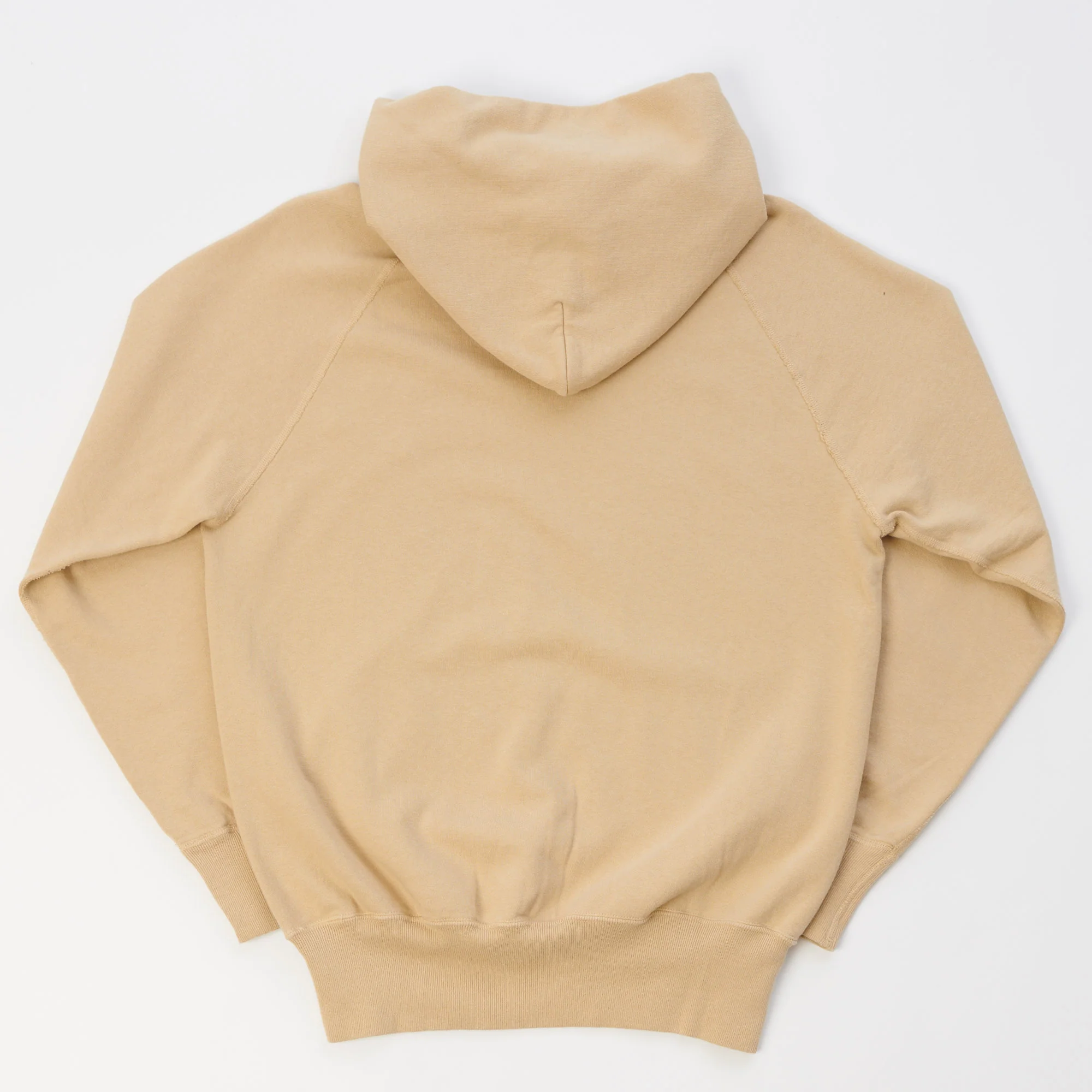 Warehouse & Co 462 Raglan Sleeve Hooded Sweatshirt - Dark Beige - Image 2