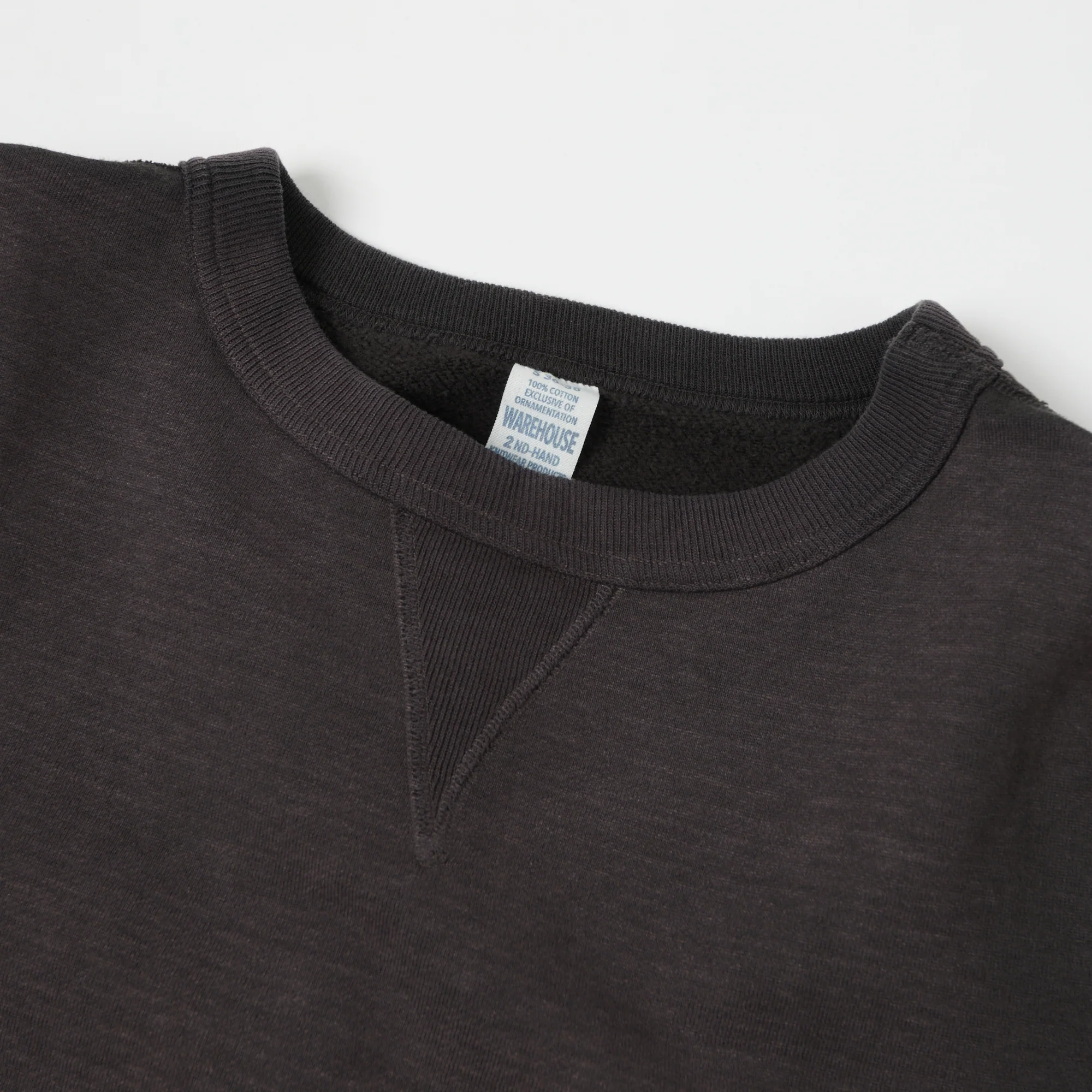 Warehouse & Co 474 Crew Neck Sweatshirt - Faded Black - Image 2