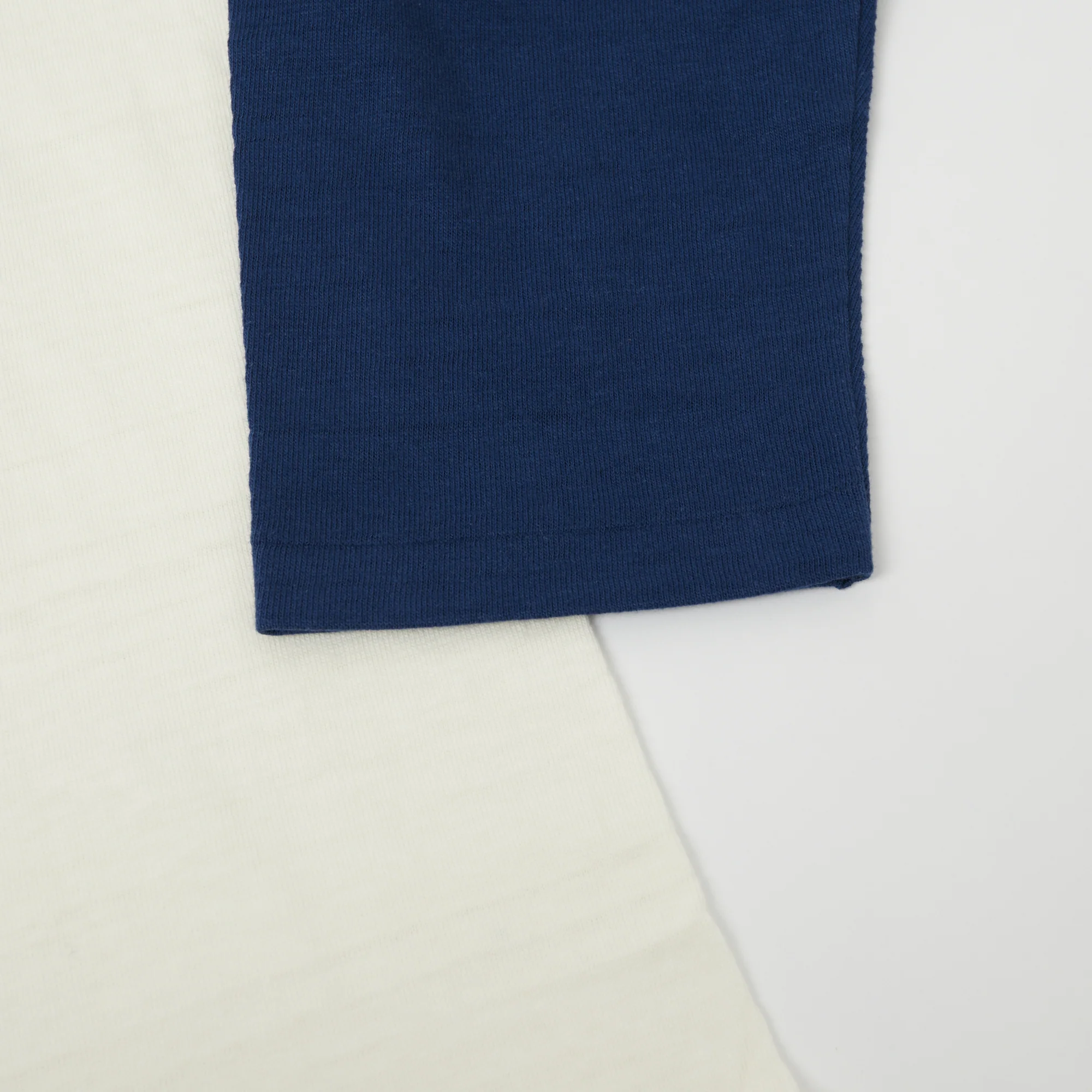 Warehouse & Co 4800 Baseball T-Shirt - Cream/Navy - Image 5