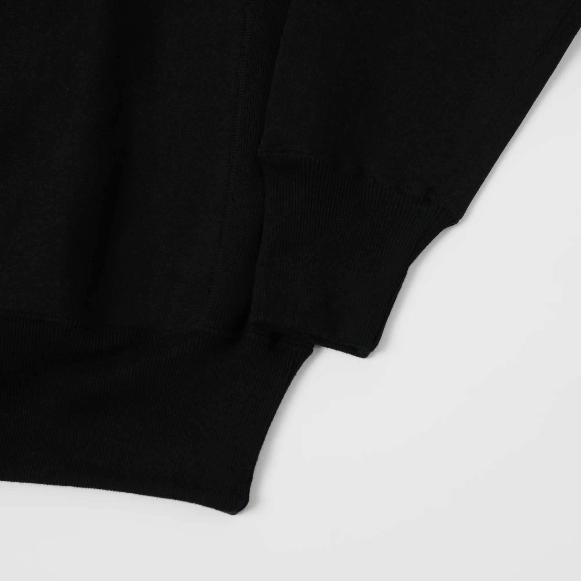 Warehouse & Co 483 Reverse Weave Sweatshirt - Black - Image 3