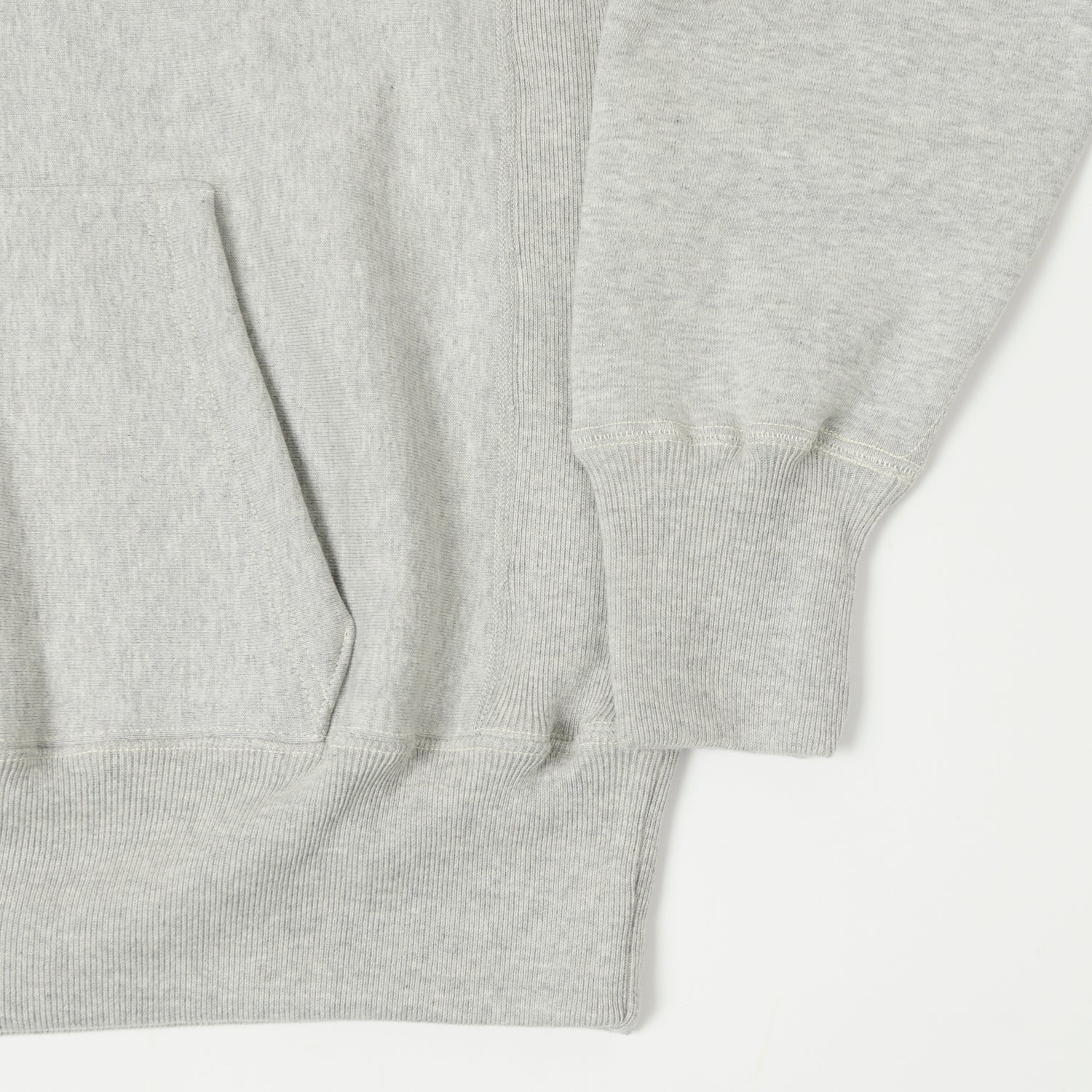 Warehouse & Co 484 'Lifeguard' Reverse Weave Hooded Sweatshirt - Heather Grey - Image 5