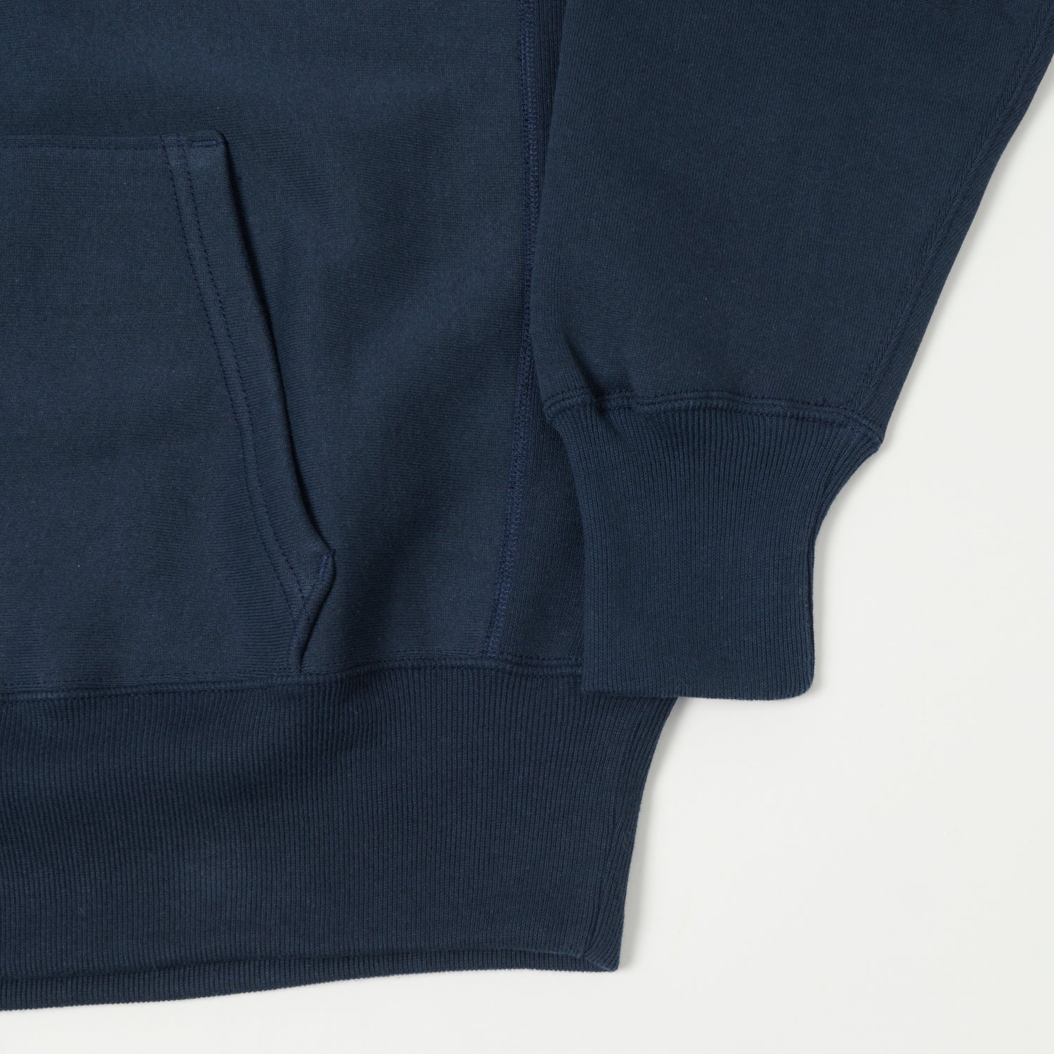 Warehouse & Co 484 'Lifeguard' Reverse Weave Hooded Sweatshirt - Navy - Image 4