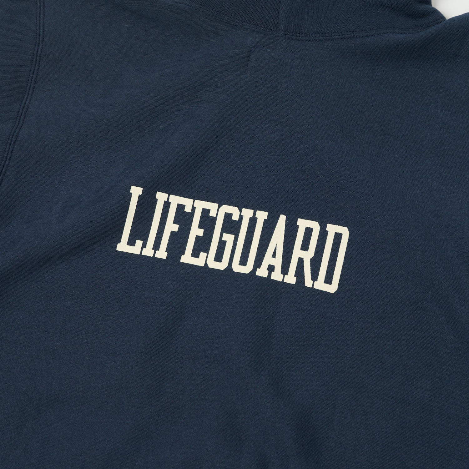 Warehouse & Co 484 'Lifeguard' Reverse Weave Hooded Sweatshirt - Navy - Image 5