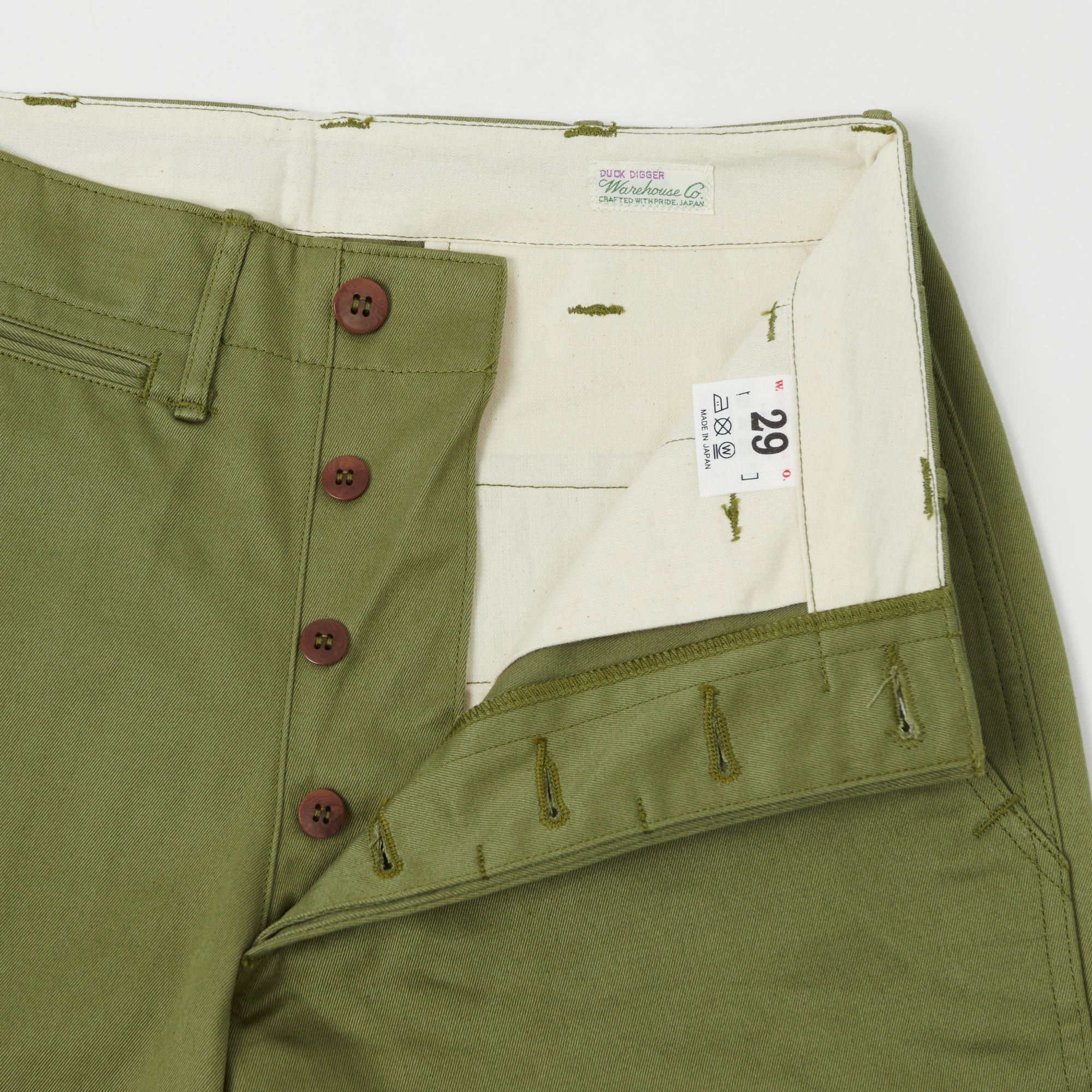 Warehouse & Co 1082 Duck Digger Chino - Green - Image 3