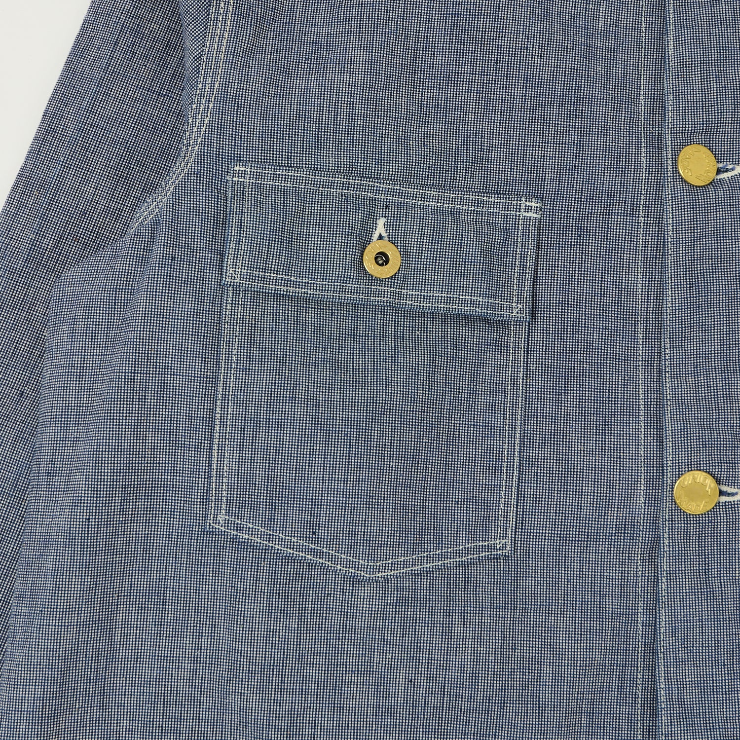 Warehouse & Co 2195 Pincheck Coverall - Indigo - Image 4