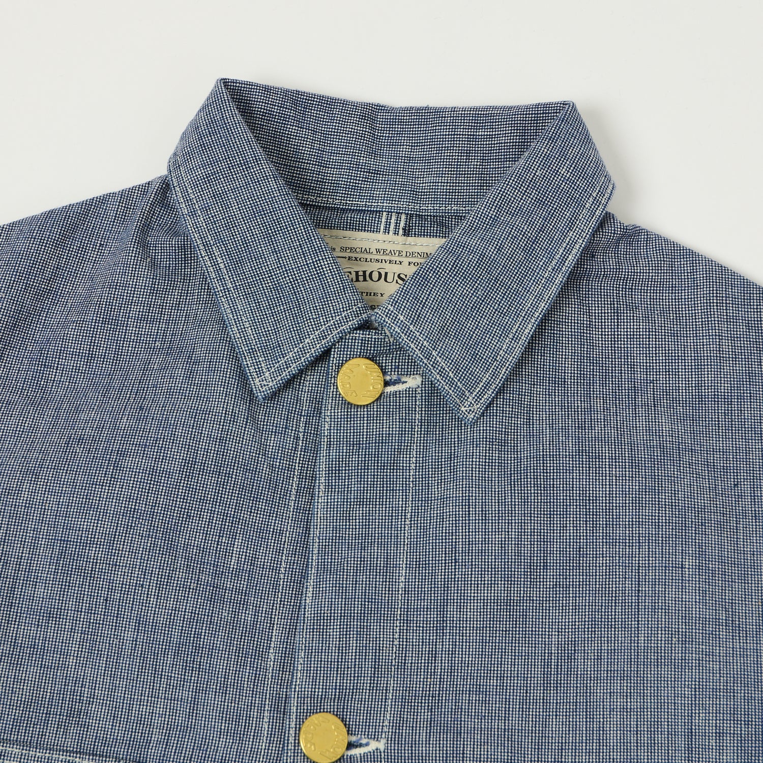Warehouse & Co 2195 Pincheck Coverall - Indigo - Image 6