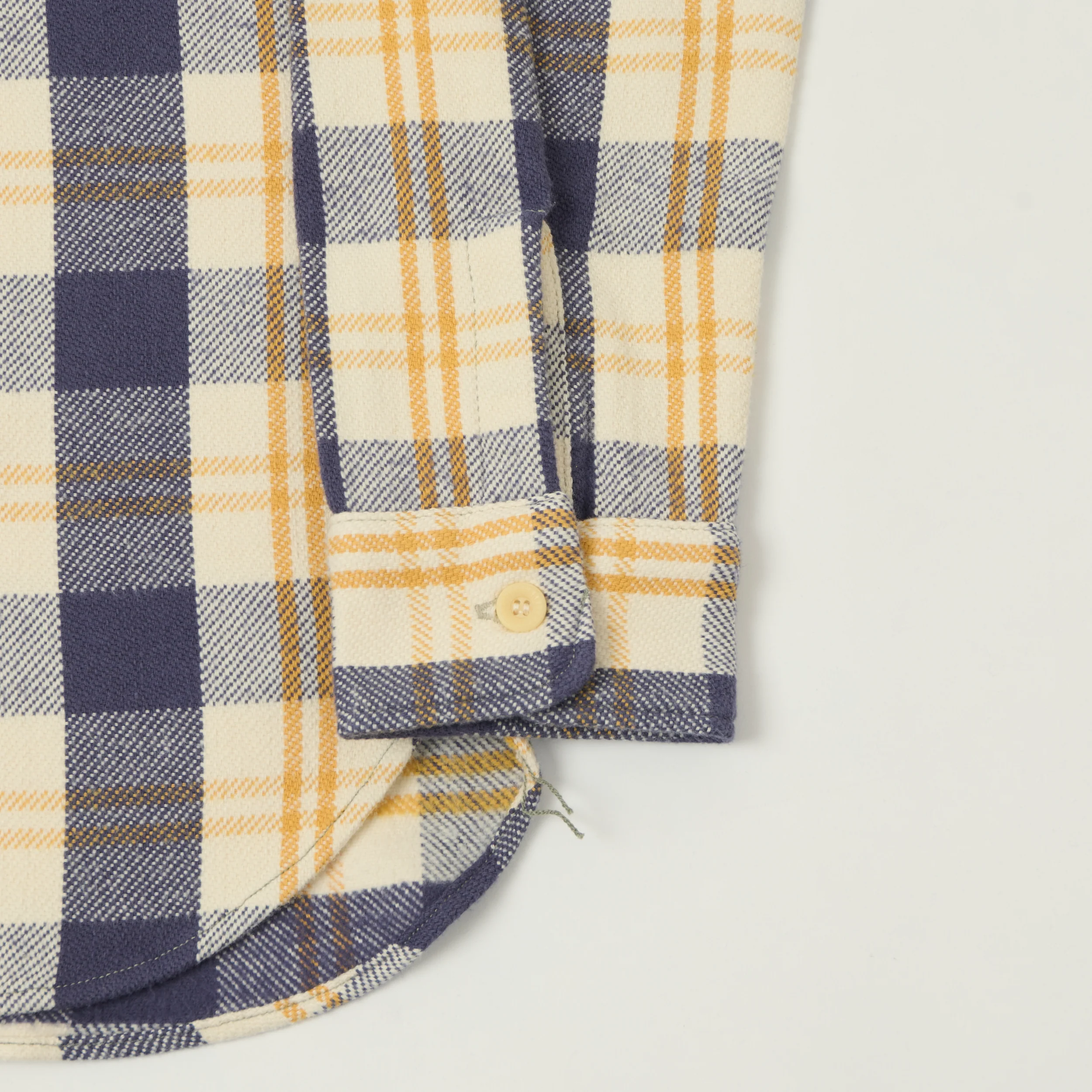 Warehouse & Co 3104 Plaid Flannel Shirt - Navy/Off White - Image 3