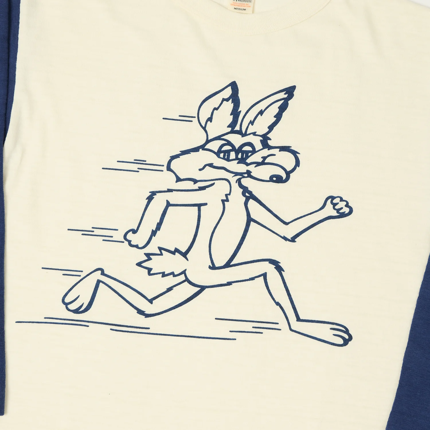 Warehouse & Co 4800 'Coyote' Baseball T-Shirt - Cream/Navy - Image 4