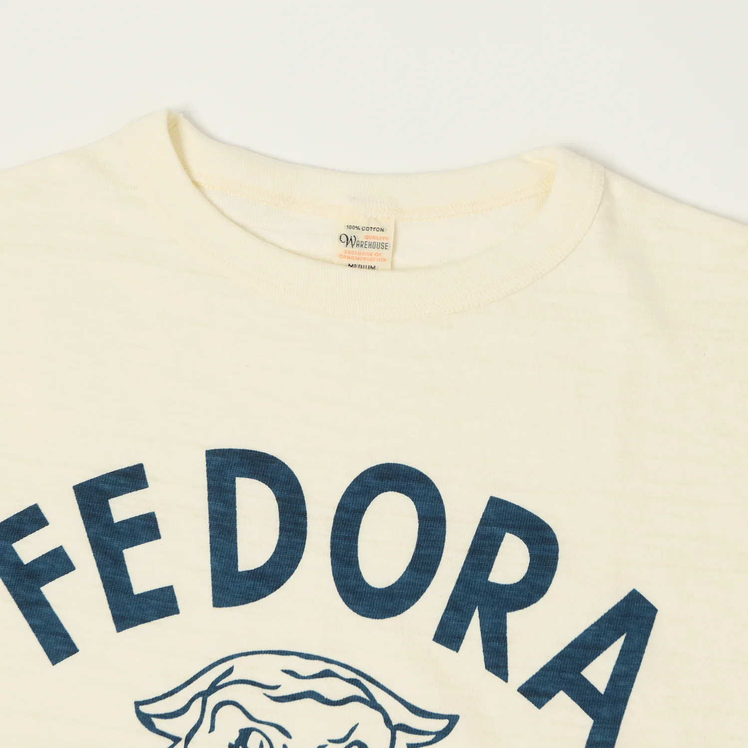 Warehouse & Co 4800 'Fedora Tigers' Baseball T-Shirt - Cream/Light Green - Image 2