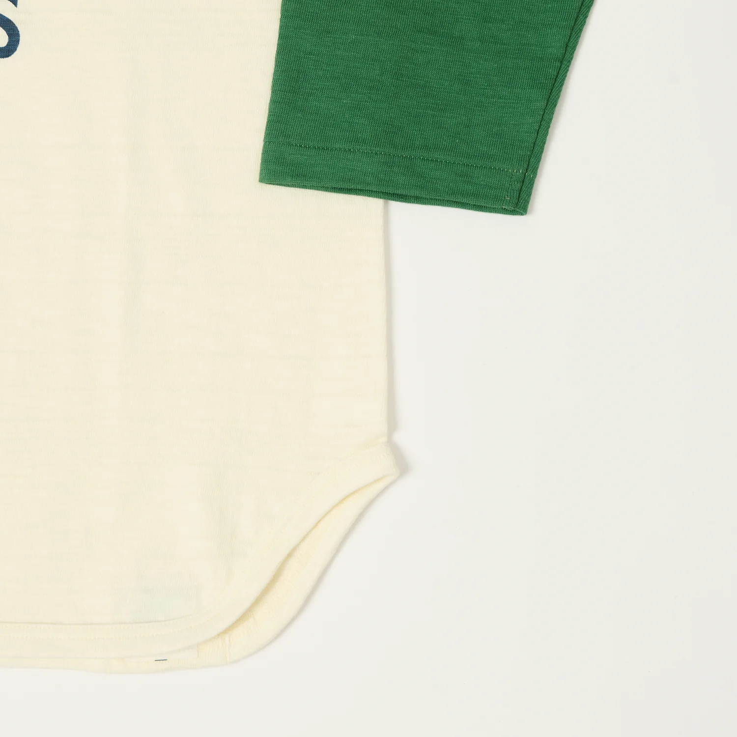 Warehouse & Co 4800 'Fedora Tigers' Baseball T-Shirt - Cream/Light Green - Image 3