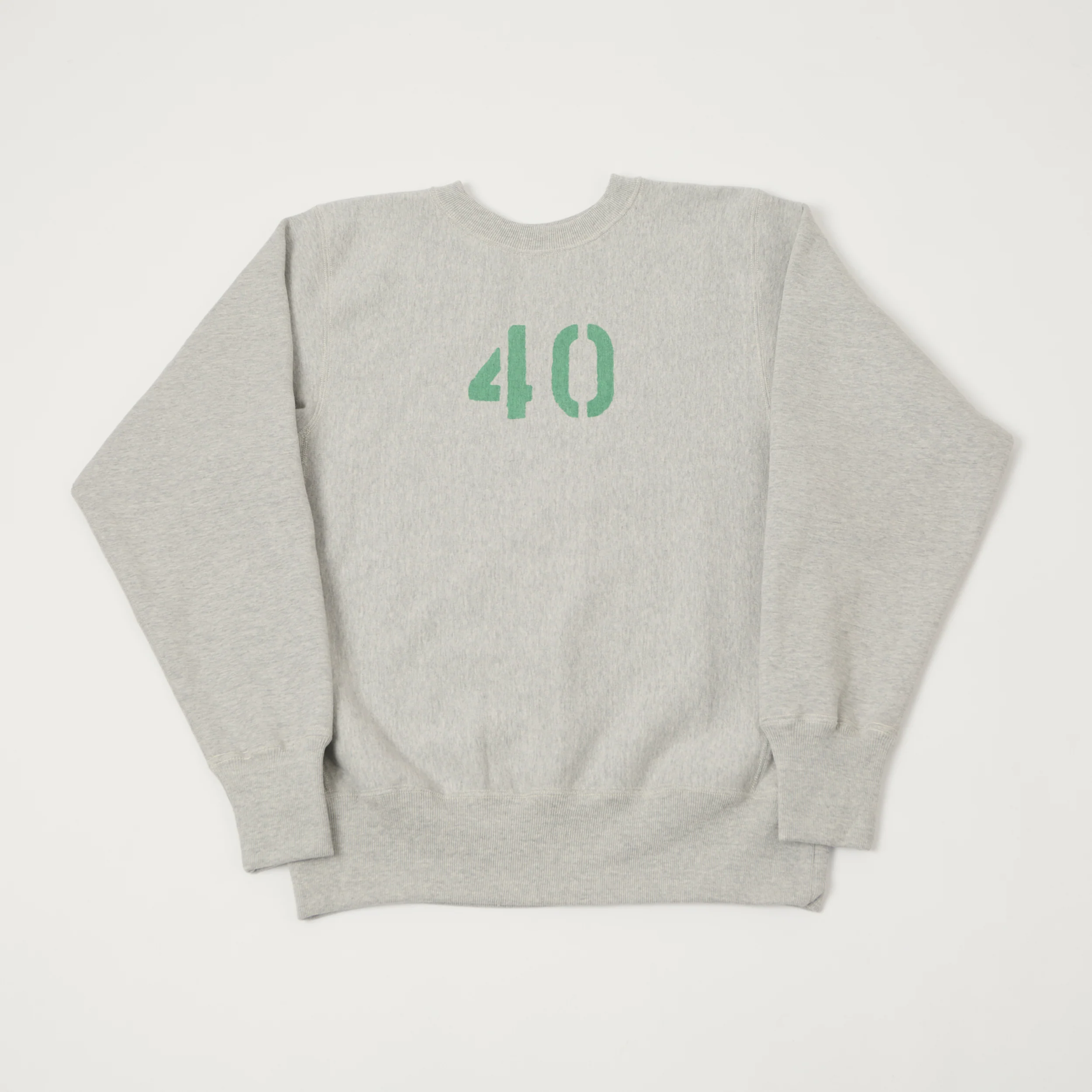 Warehouse & Co 483 'No 40' Reverse Weave Sweatshirt - Heather Grey