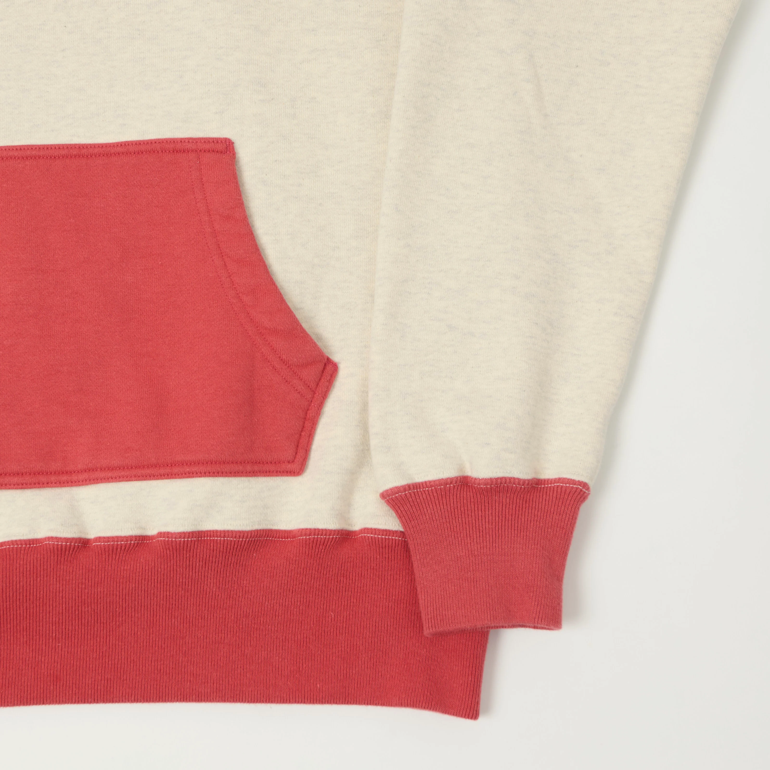 Whitesville 'After Hood' Sweatshirt - Heather Grey/Red - Image 3