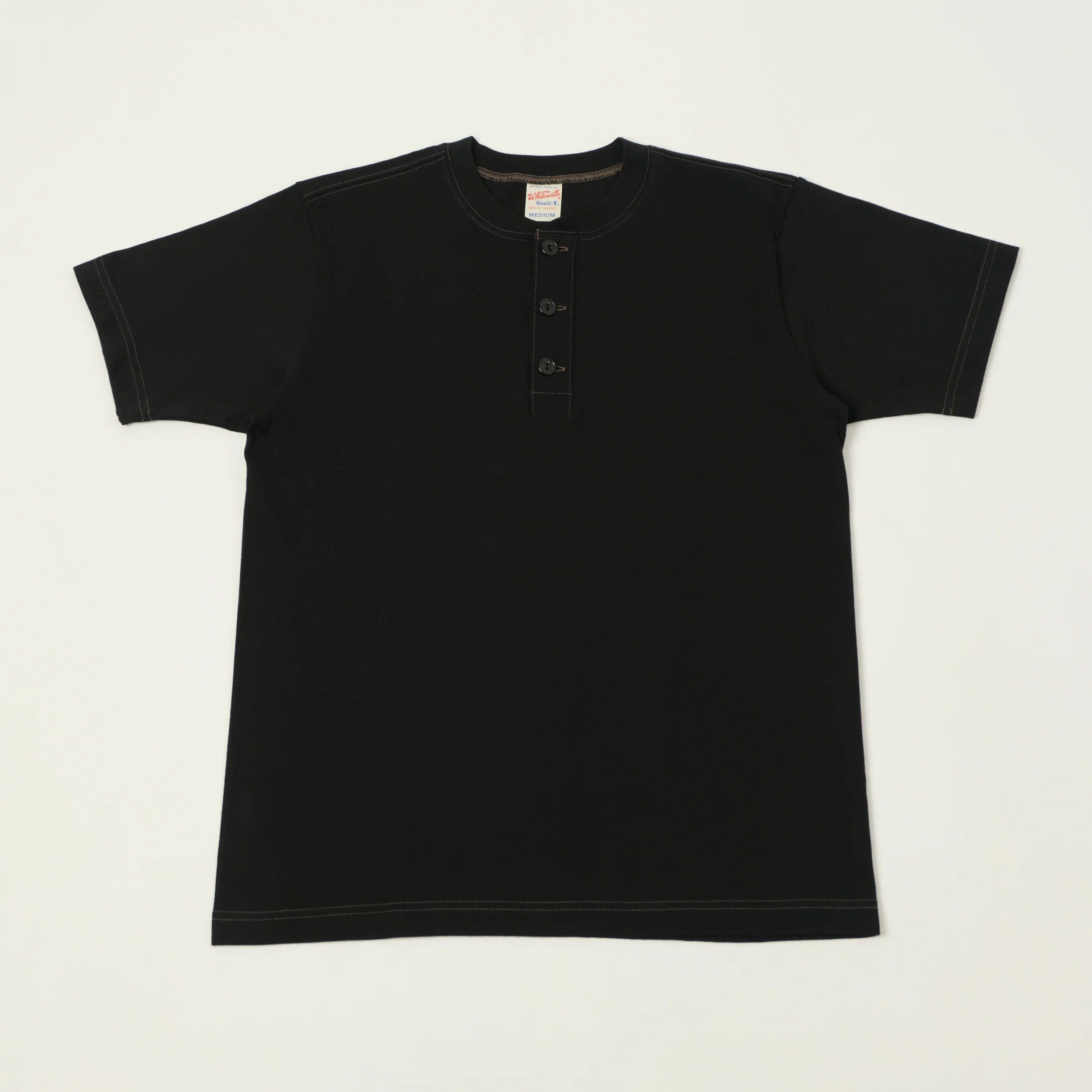 Whitesville Classic Henley T-Shirt - Black