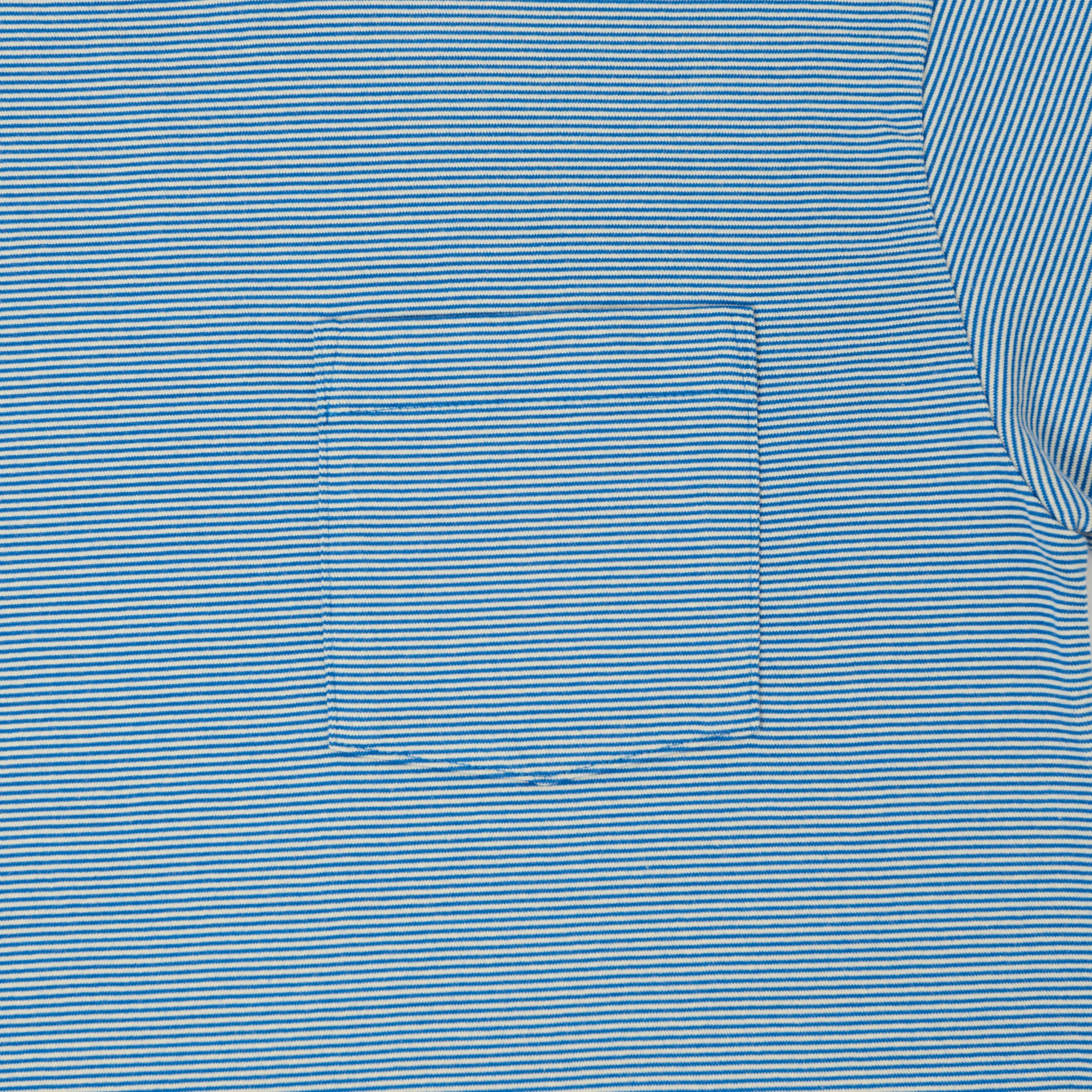 Whitesville Fine Line Stripe Border T-Shirt - Blue - Image 3