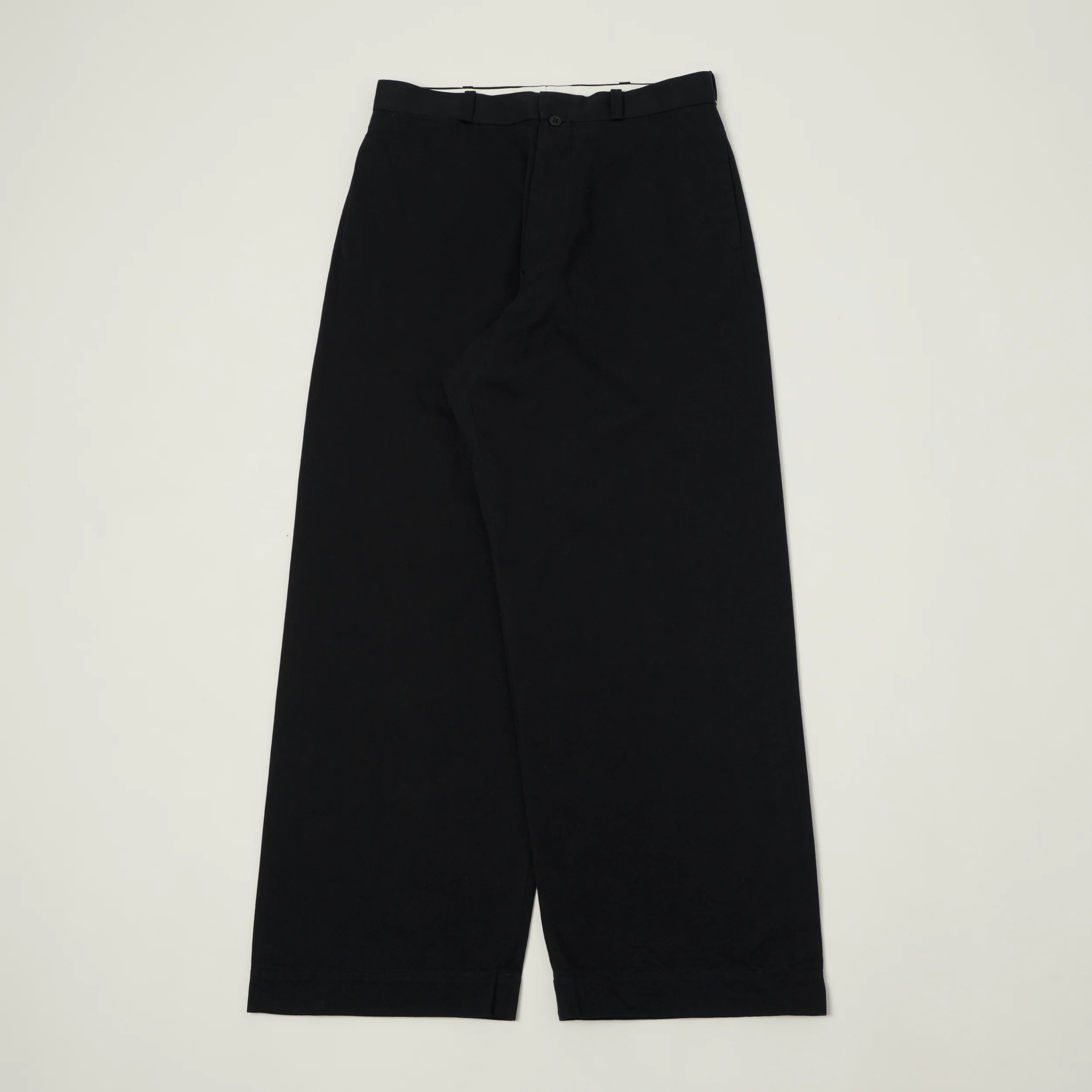YAECA Wide Leg Classic Chino - Navy
