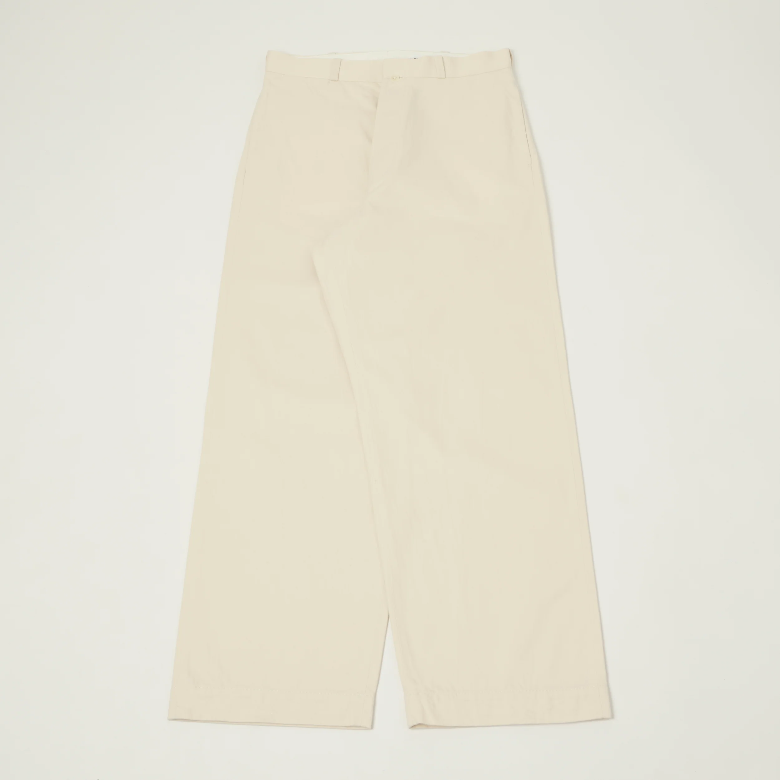 YAECA Wide Leg Classic Chino - White