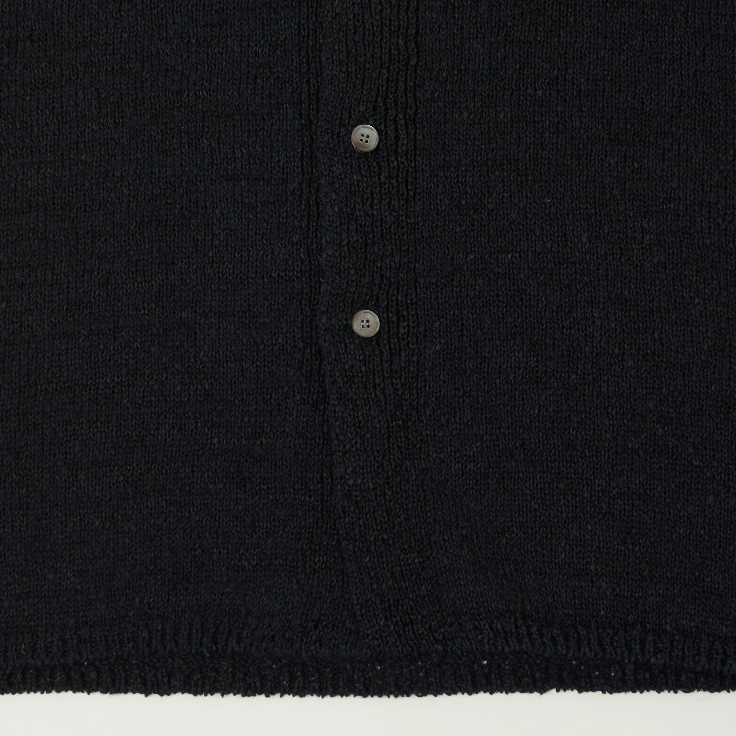 Yonetomi 'Moku' Gima Slub Knit Shirt - Navy/Black - Image 3