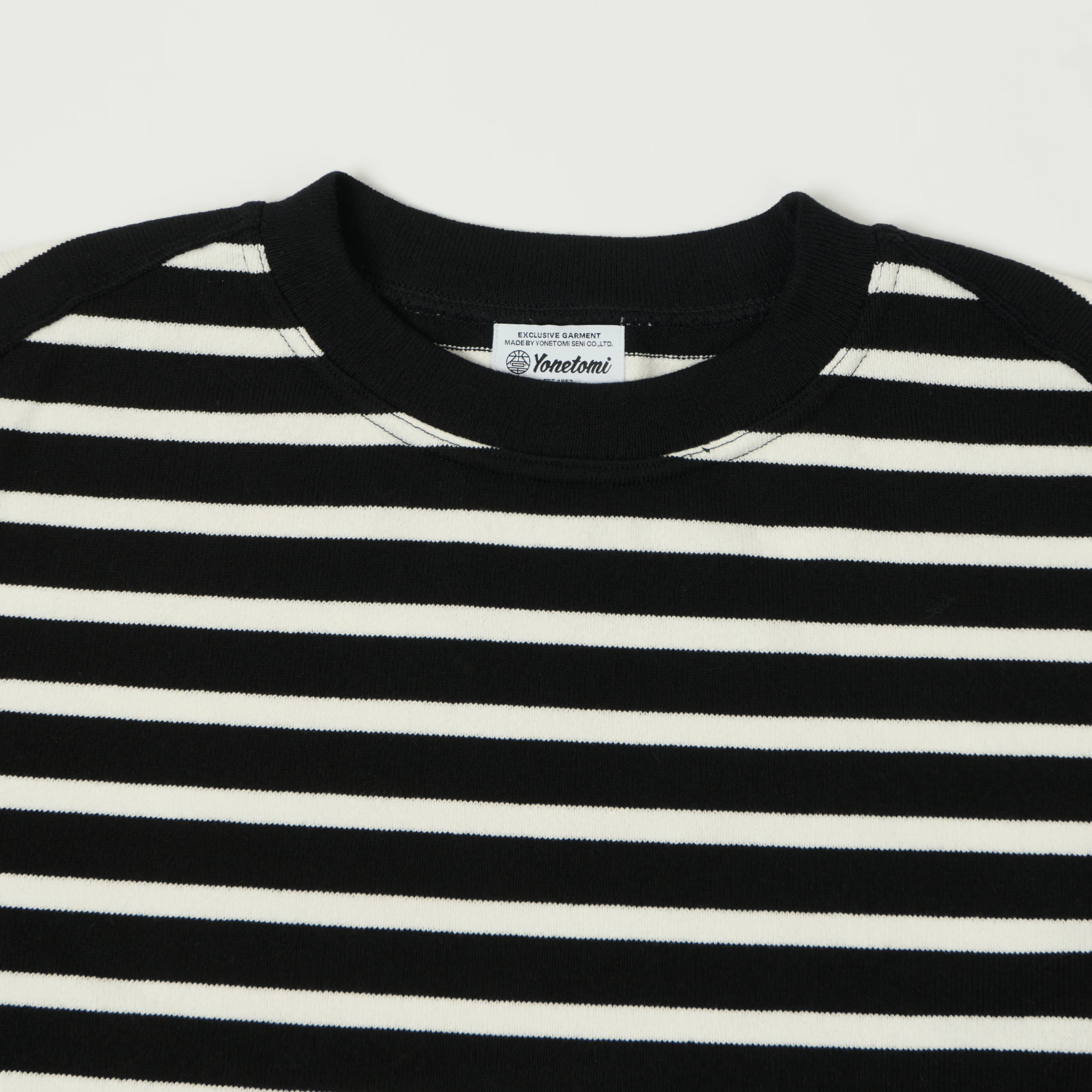 Yonetomi 'New Basic' Basque Stripe Pullover - Black/White - Image 2