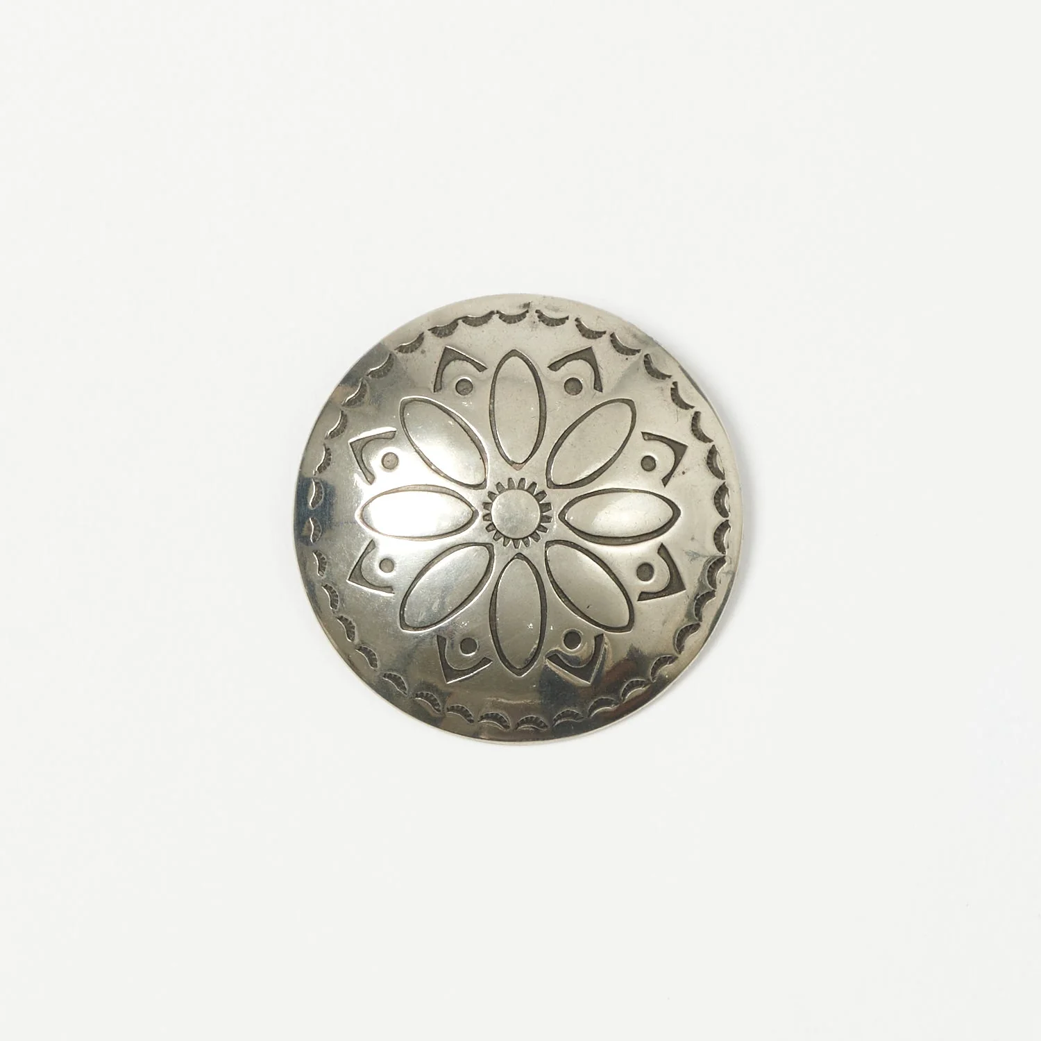 Yuketen 1 1/2" Concho Pin B - Nickel Silver