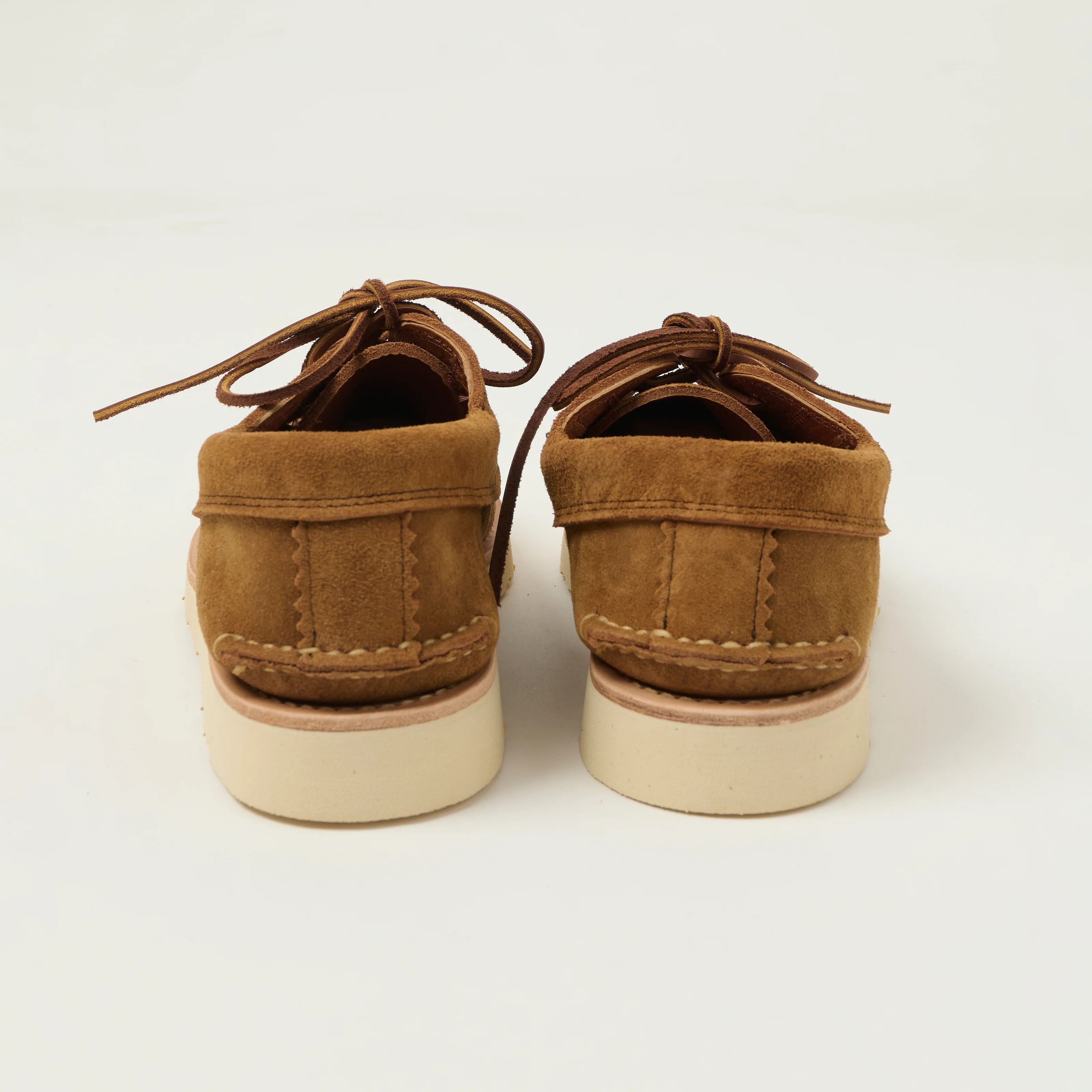 Yuketen Angler Moc Hex Eye Shoe - FO G Brown - Image 4
